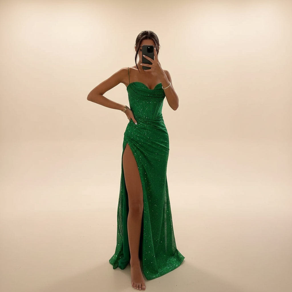 Monique - Elegantes Maxikleid mit Schlitz