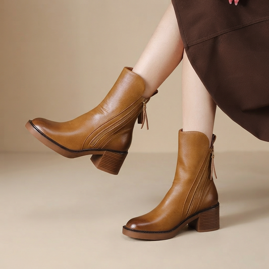 Jadonna - Stilvolle Stiefeletten mit Absatz und Zipper