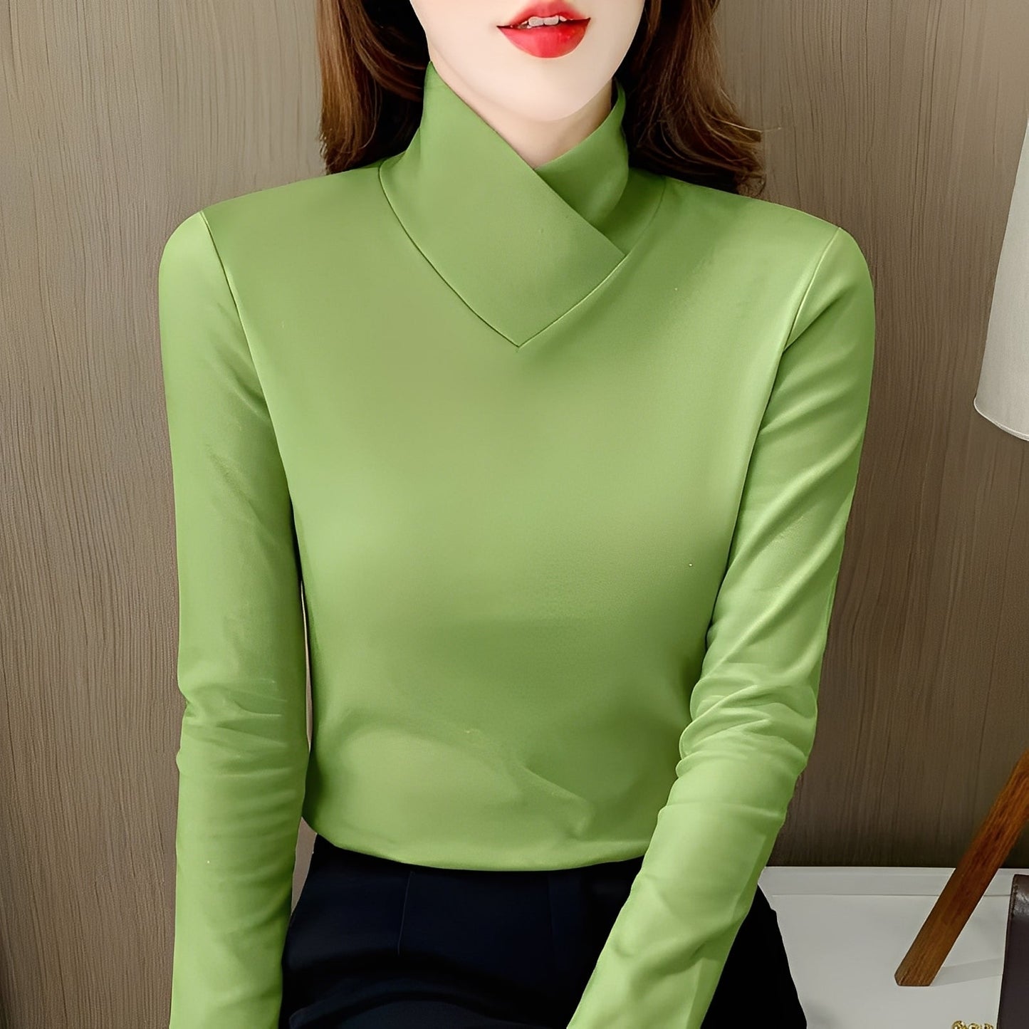 Mikayla - Eleganter, figurbetonter Damenrollkragenpullover