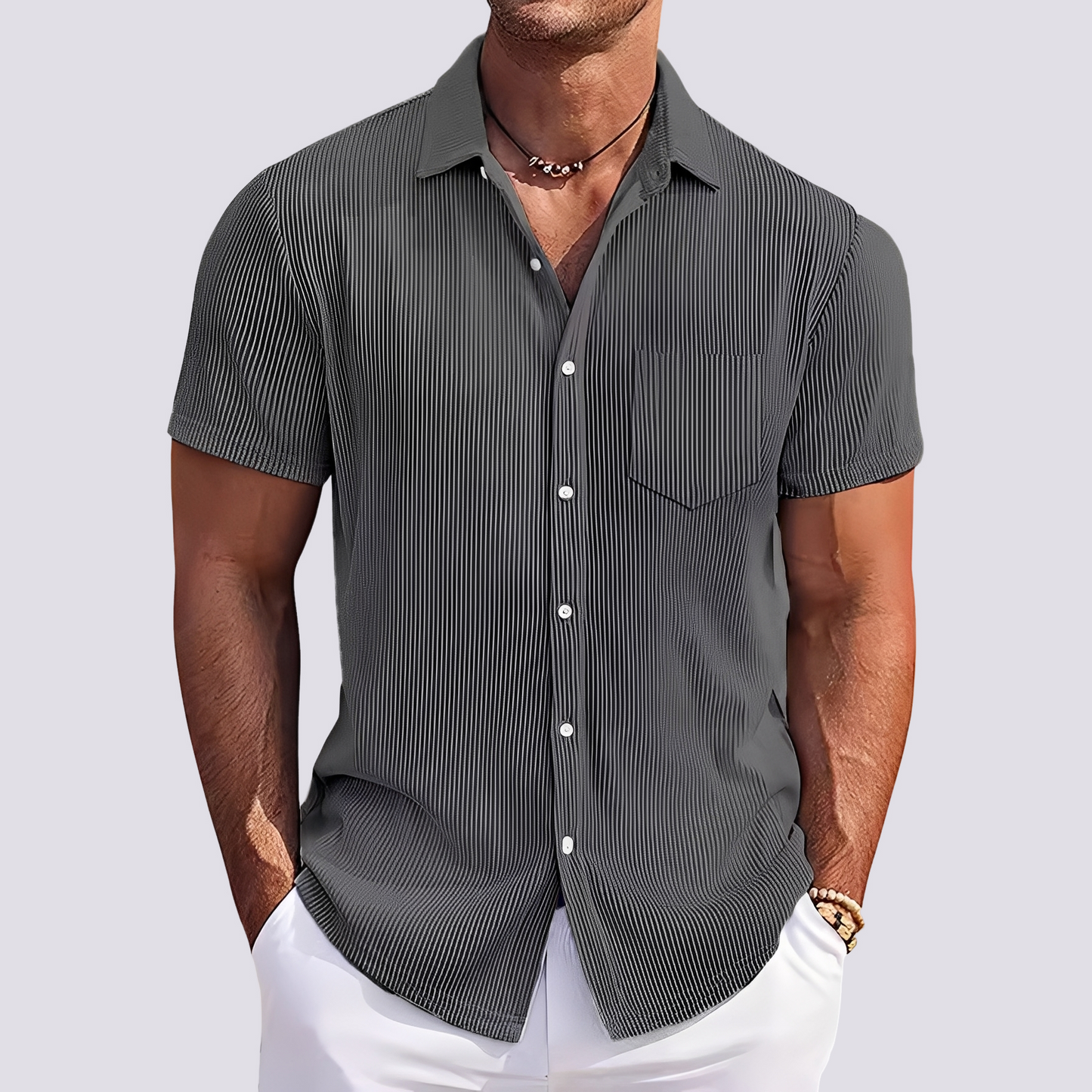 James - Elegantes gestreiftes Hemd für Herren