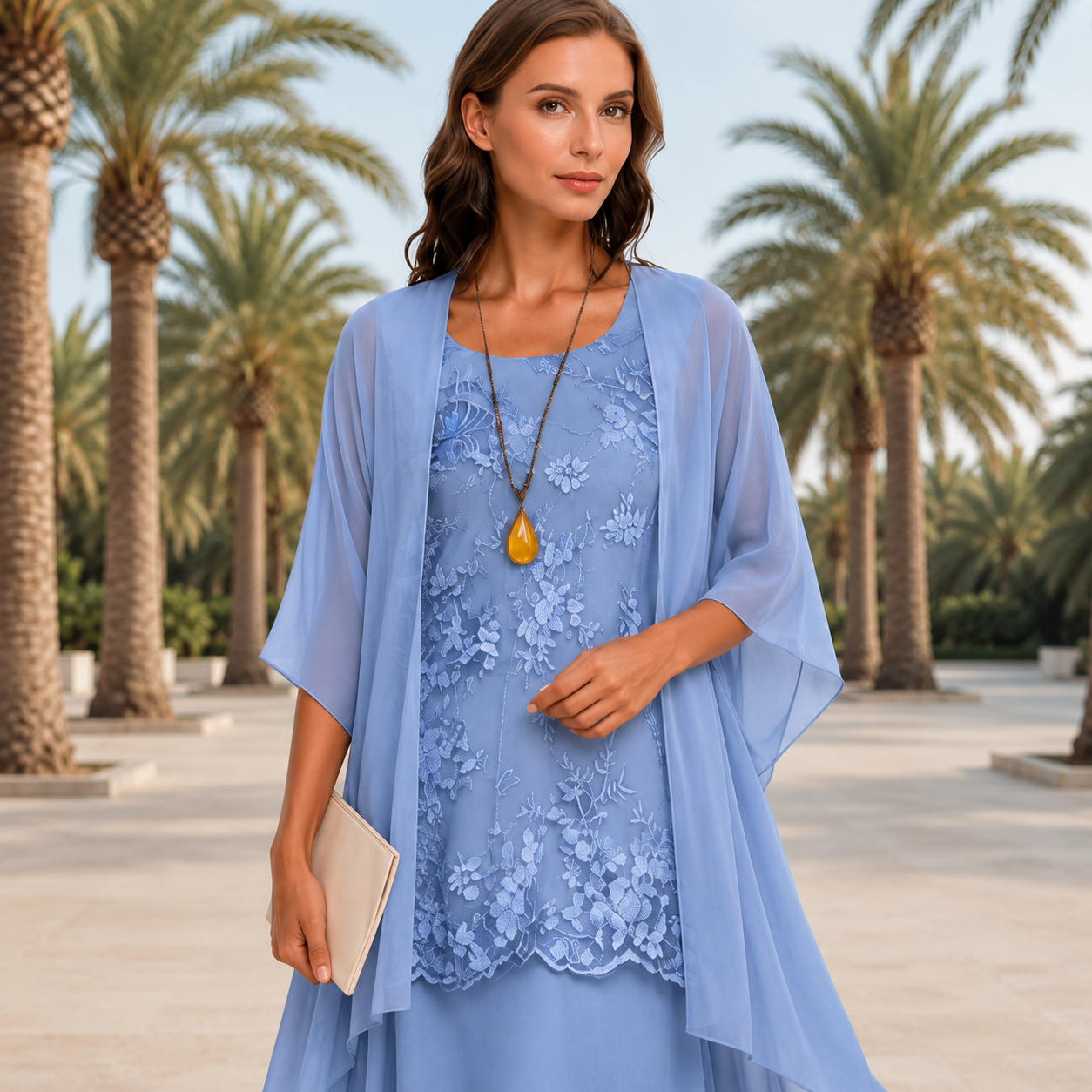 Krystal - Elegantes zweiteiliges Midikleid