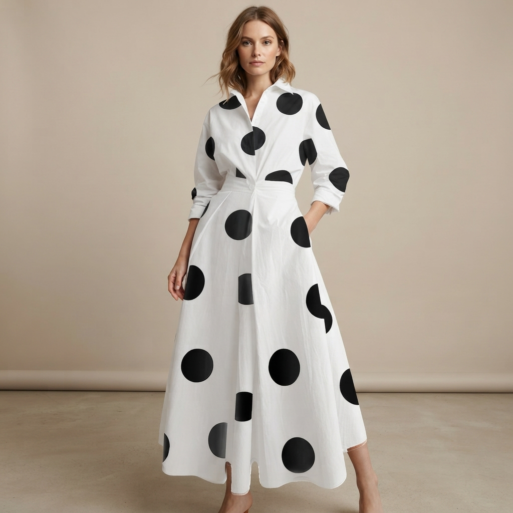 Laverne - Elegantes, leger geschnittenes Midikleid