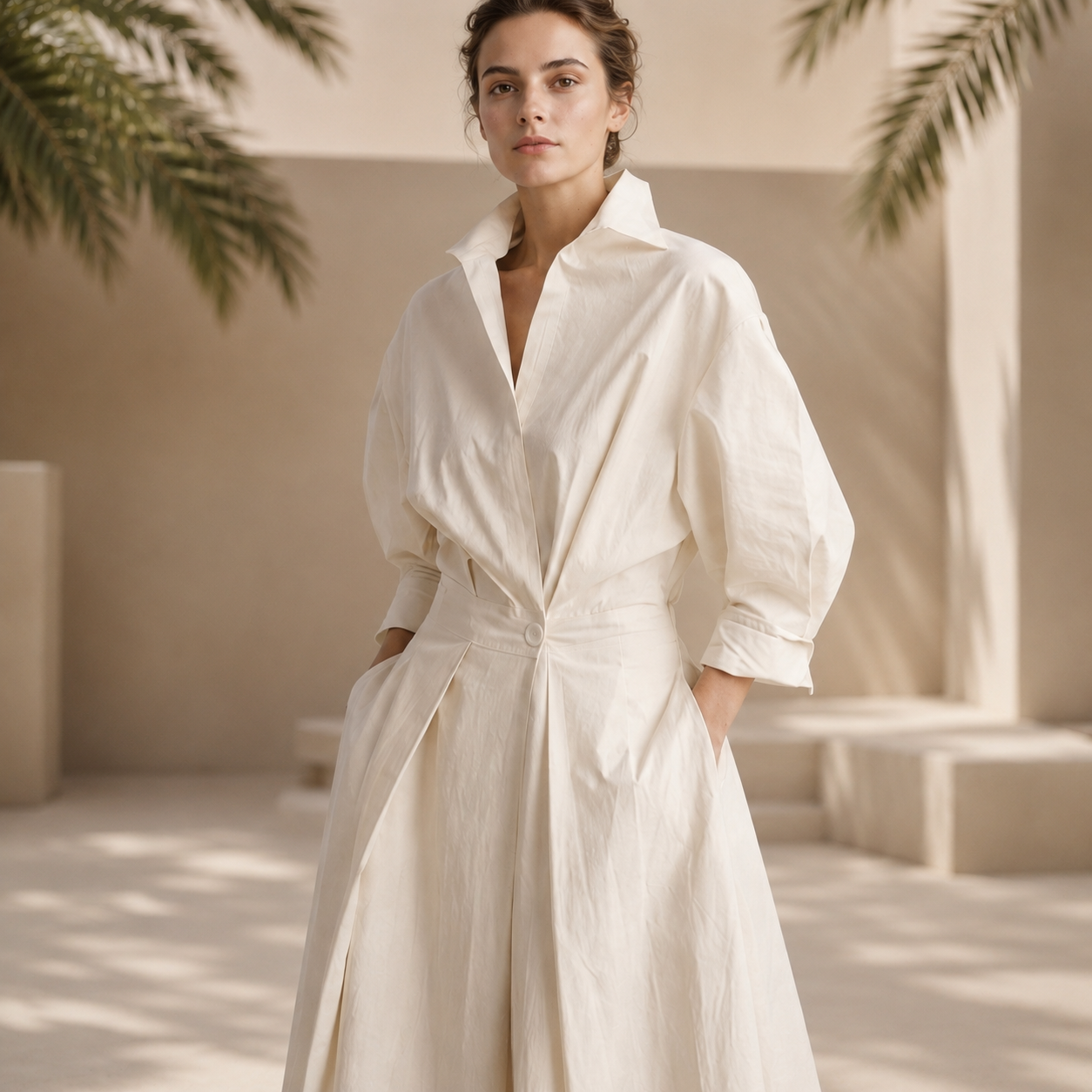 Laverne - Elegantes, leger geschnittenes Midikleid