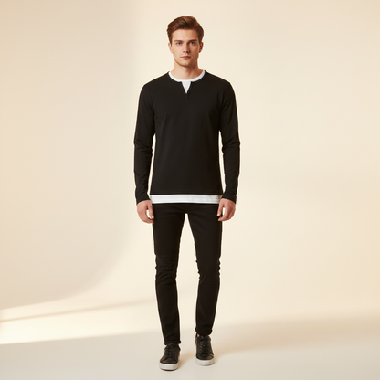 Daryl - Stilvolles Langarmshirt mit V-Ausschnitt