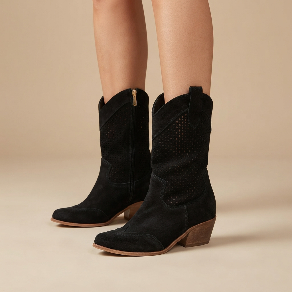 Jamie - Stiefel mit Ziernähten und Absatz