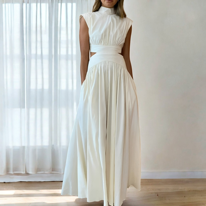 Christina - Lässiges Maxikleid mit Taillenausschnitt für Damen