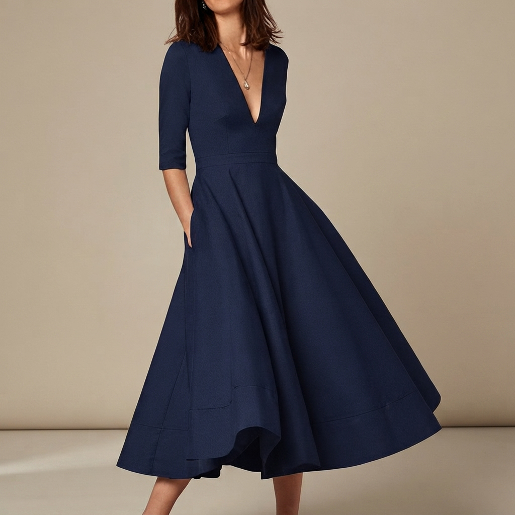 Debbie - Stilvolles Kleid mit V-Ausschnitt
