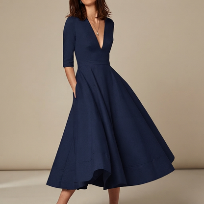Debbie - Stilvolles Kleid mit V-Ausschnitt