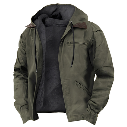 Derrick - Herren-Kapuzenjacke mit vielen Taschen und warmem Design