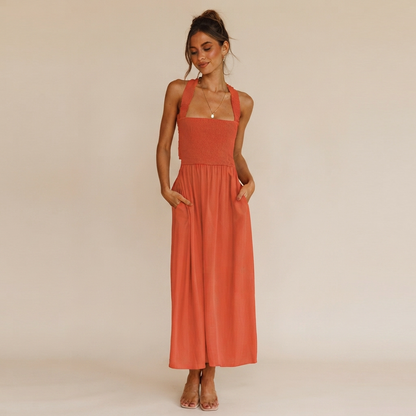 Lena - Elegantes Midikleid mit quadratischem Ausschnitt