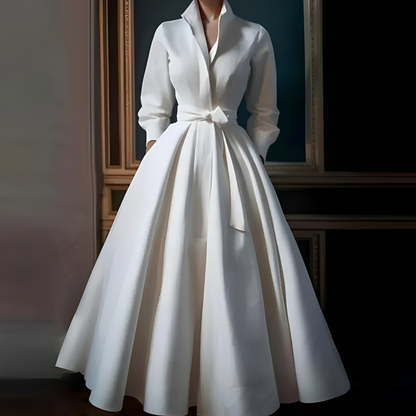 Megan - Schickes langes Kleid mit Gürtel für Damen