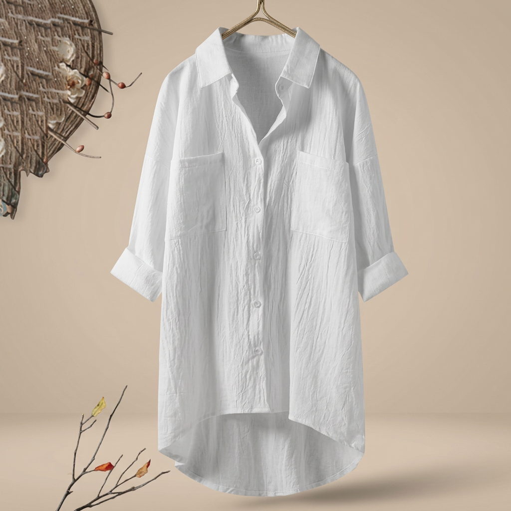 Jacient - Locker geschnittenes Button-Down-Hemd