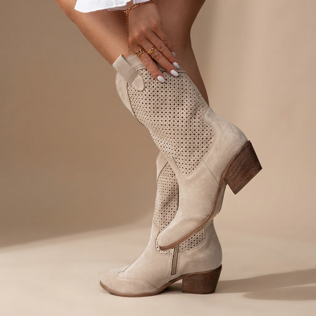 Jamie - Stiefel mit Ziernähten und Absatz