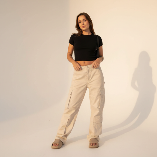 Kamley - Stylische, locker geschnittene Cargohose