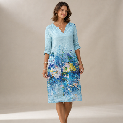 Ninna - Elegantes und weiches Kleid mit V-Ausschnitt