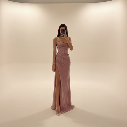Monique - Elegantes Maxikleid mit Schlitz