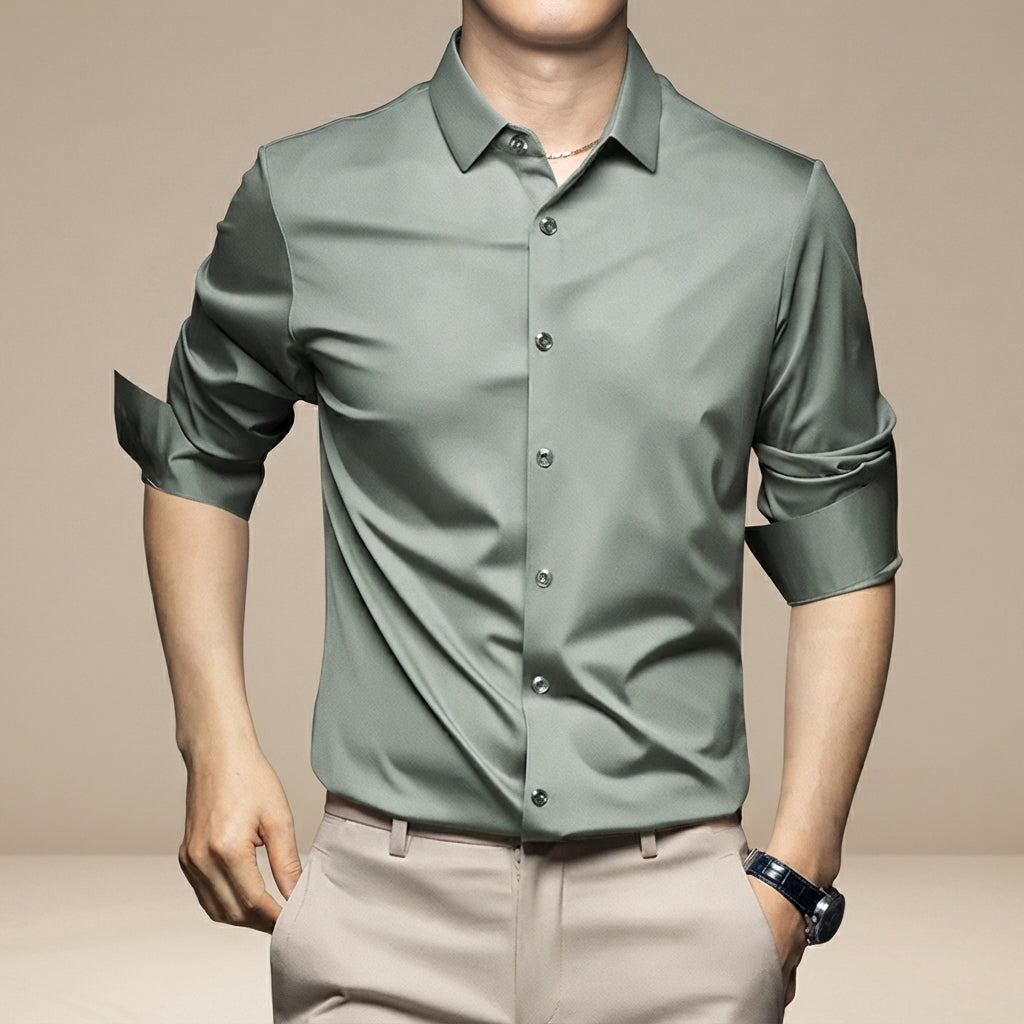 Esmaeel - Lockeres, knitterfreies Poloshirt