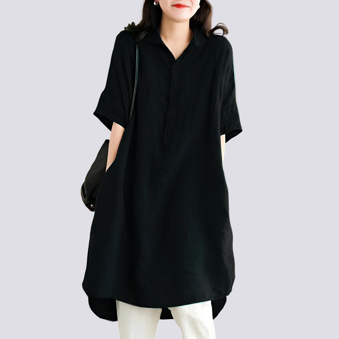 Deborah - Weites und lässiges Hemdkleid für Damen