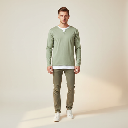 Daryl - Stilvolles Langarmshirt mit V-Ausschnitt