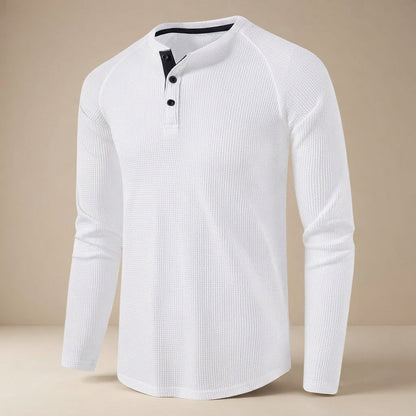 Teifion - Klassisches Waffel-Henley-Shirt