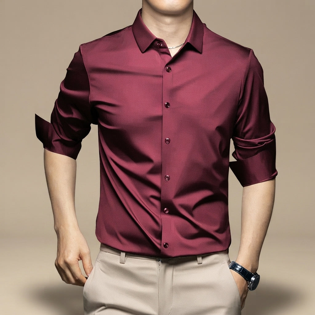 Esmaeel - Lockeres, knitterfreies Poloshirt