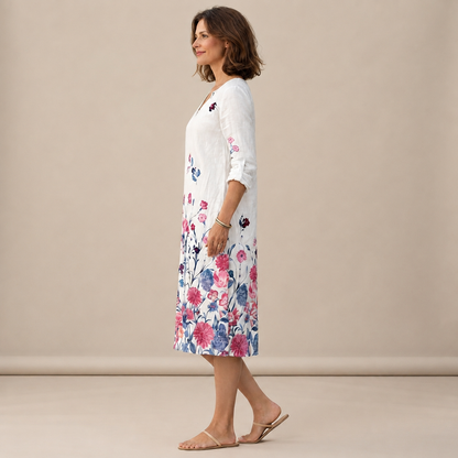 Ninna - Elegantes und weiches Kleid mit V-Ausschnitt