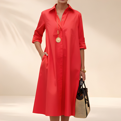 Eljenne - Fließendes Hemdkleid für Damen