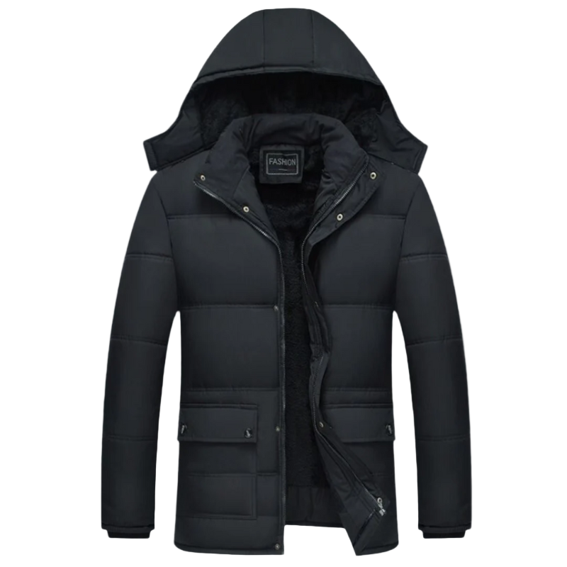 Tyrone – Herren-Wintermantel in Schwarz