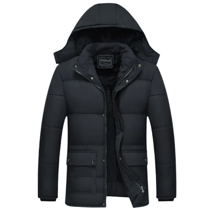 Tyrone – Herren-Wintermantel in Schwarz