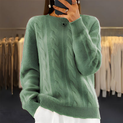 Theresa - Komfortabler klassischer Damen-Wollpullover