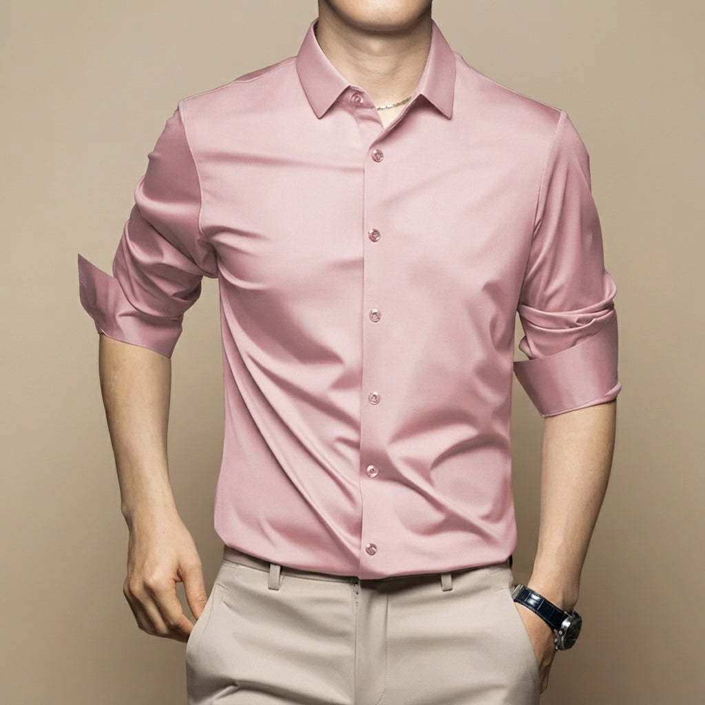 Esmaeel - Lockeres, knitterfreies Poloshirt