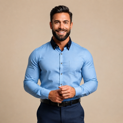 Giovanni - Anpassungsfähiges Langarm-Poloshirt