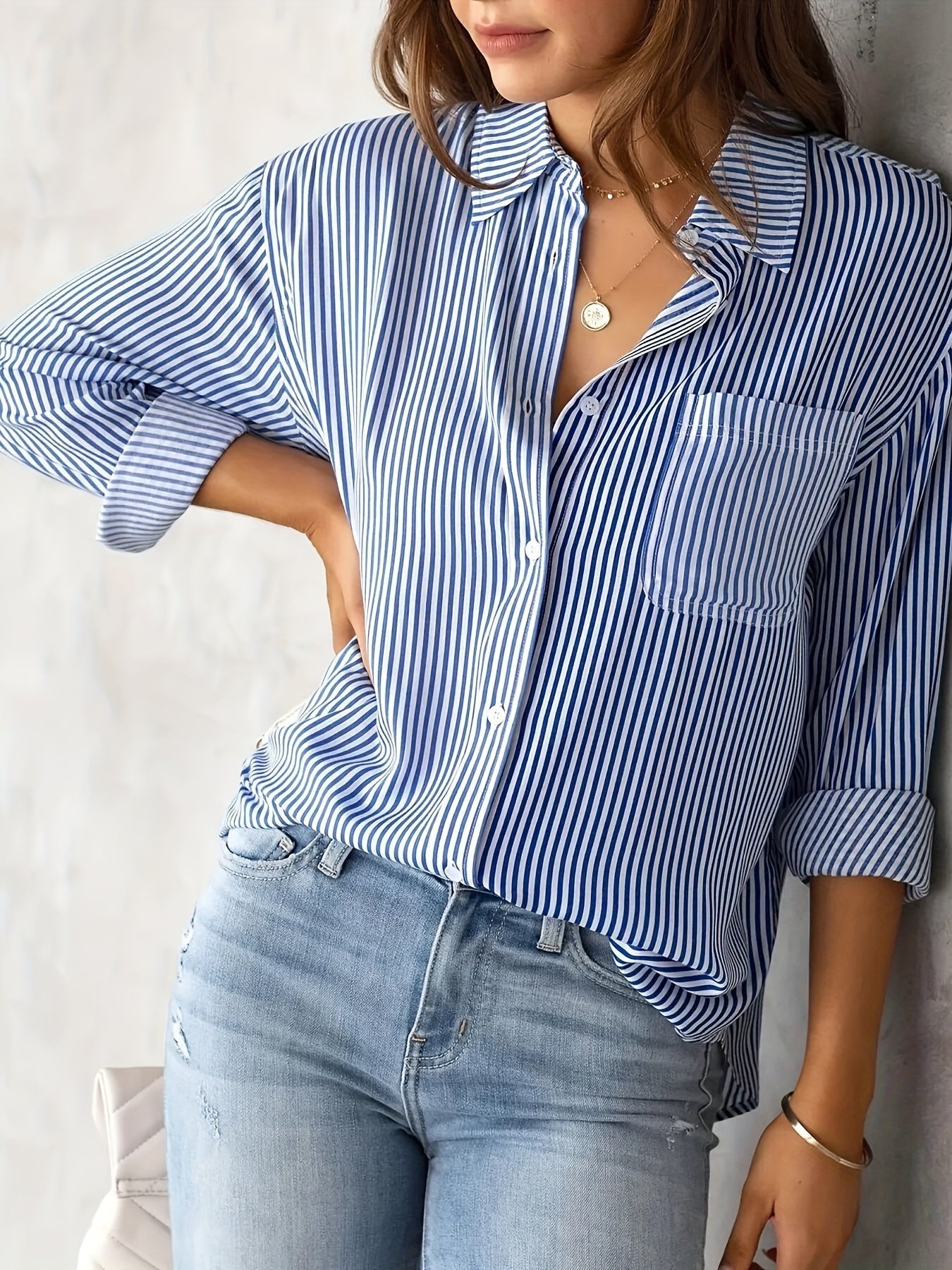Nancy - Lässiges gestreiftes Langarmshirt für Damen