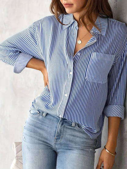 Nancy - Lässiges gestreiftes Langarmshirt für Damen