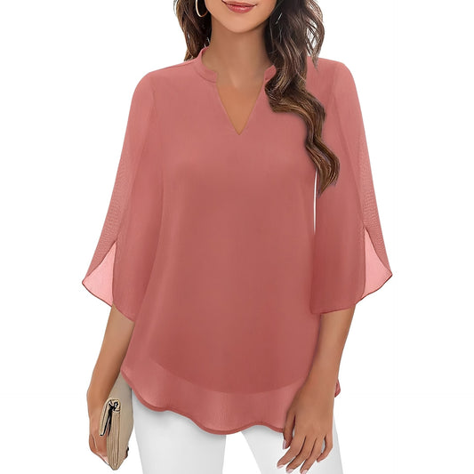 Vanessa - Weite Bluse mit V-Ausschnitt für Damen