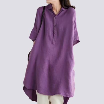 Deborah - Weites und lässiges Hemdkleid für Damen