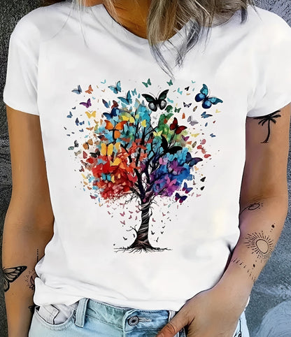 Julia - Elegantes bedrucktes T-Shirt für Damen
