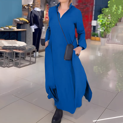 Hélène - Lockeres Kleid mit seitlichem Schlitz für Frauen