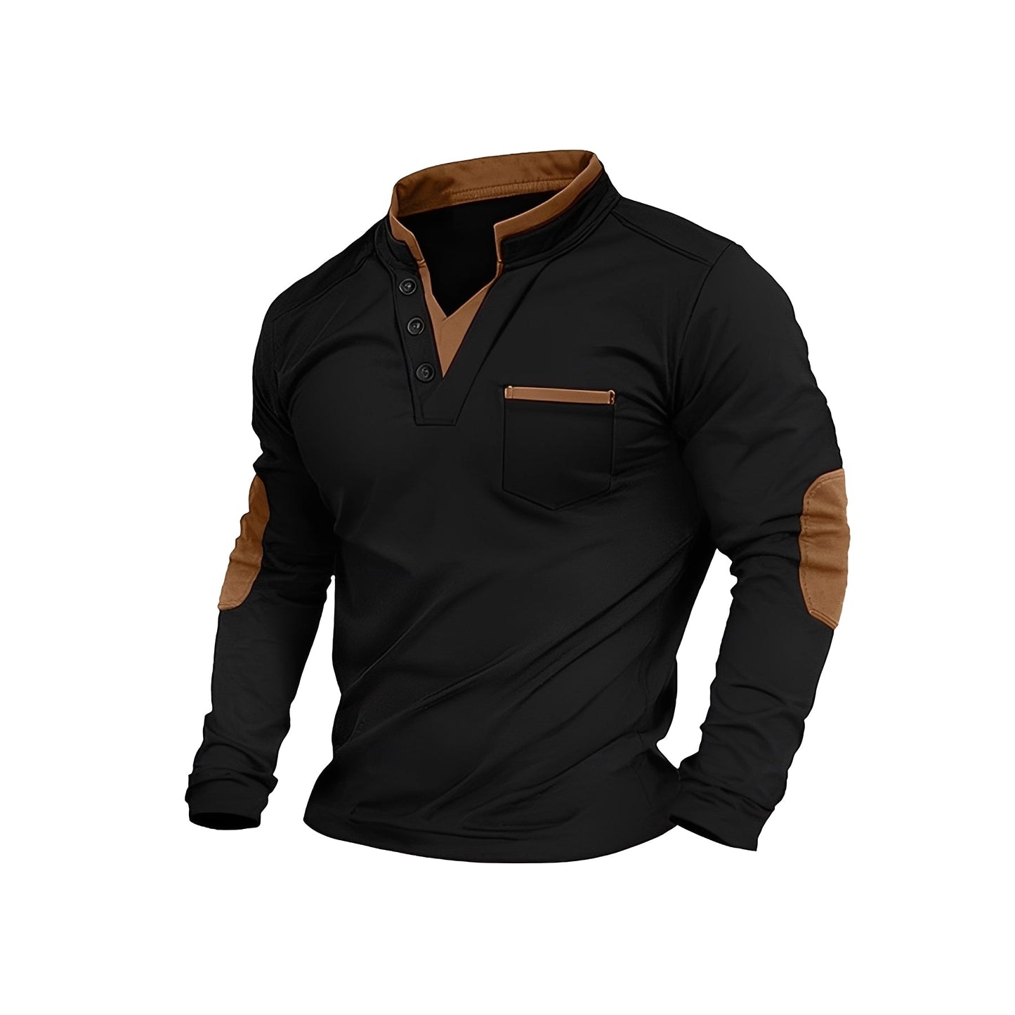 Gaspard - Einfacher V-Ausschnitt-Pullover für Herren