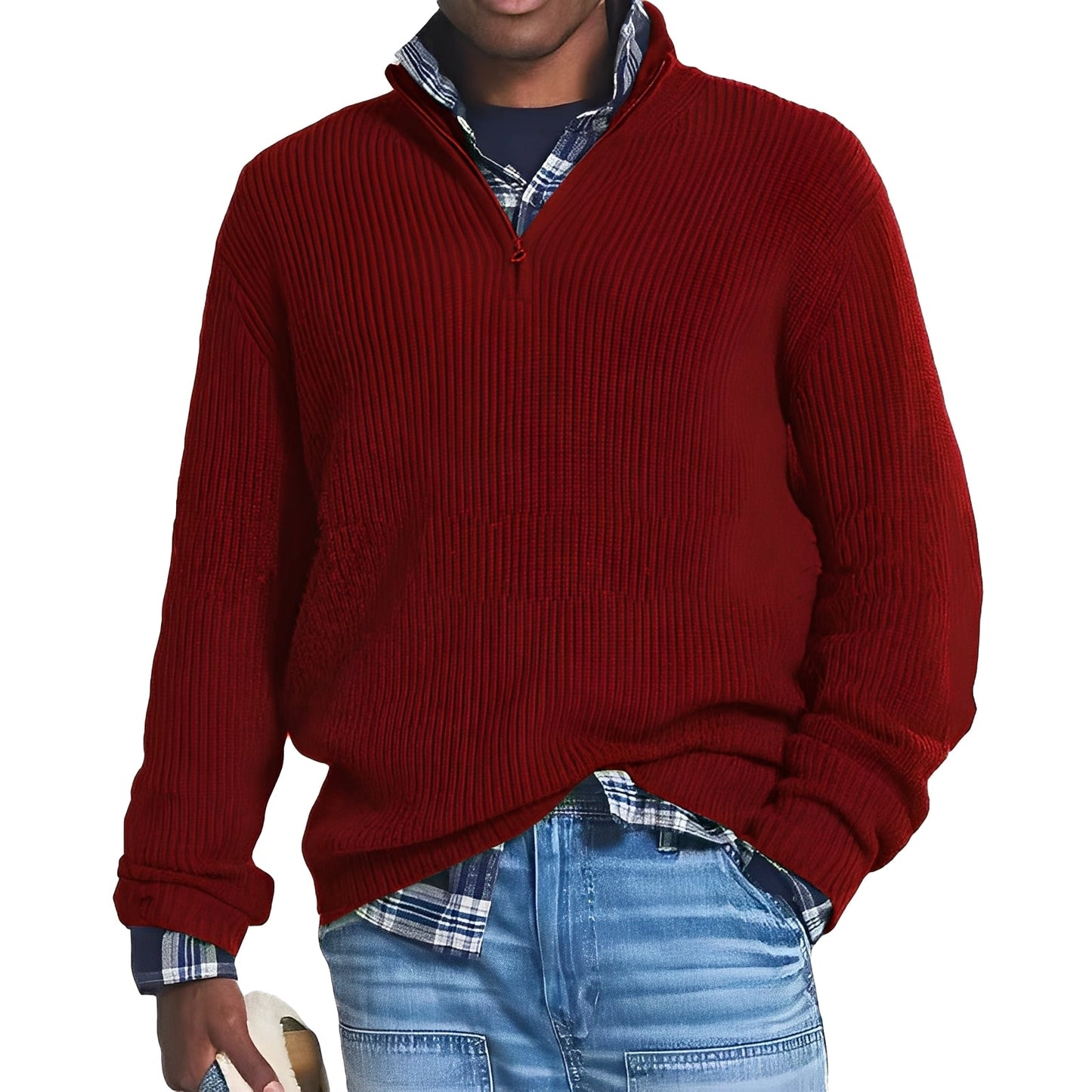 Edward - Moderner Herren-Pullover mit Reißverschluss