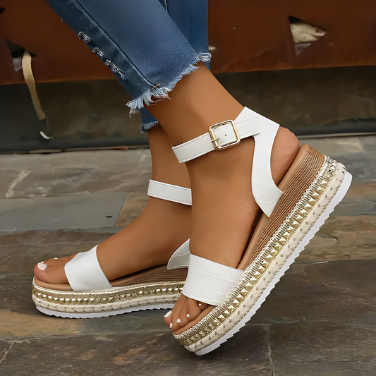 Evangelle - Sommer-Sandalen mit Knöchelriemen für Damen