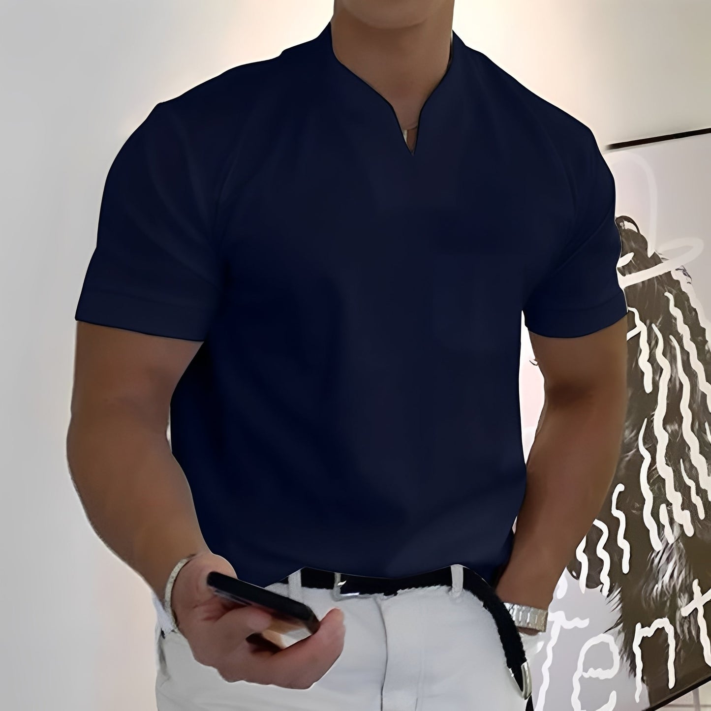 Joel - Lässiges Hemd mit Gummizug für Herren
