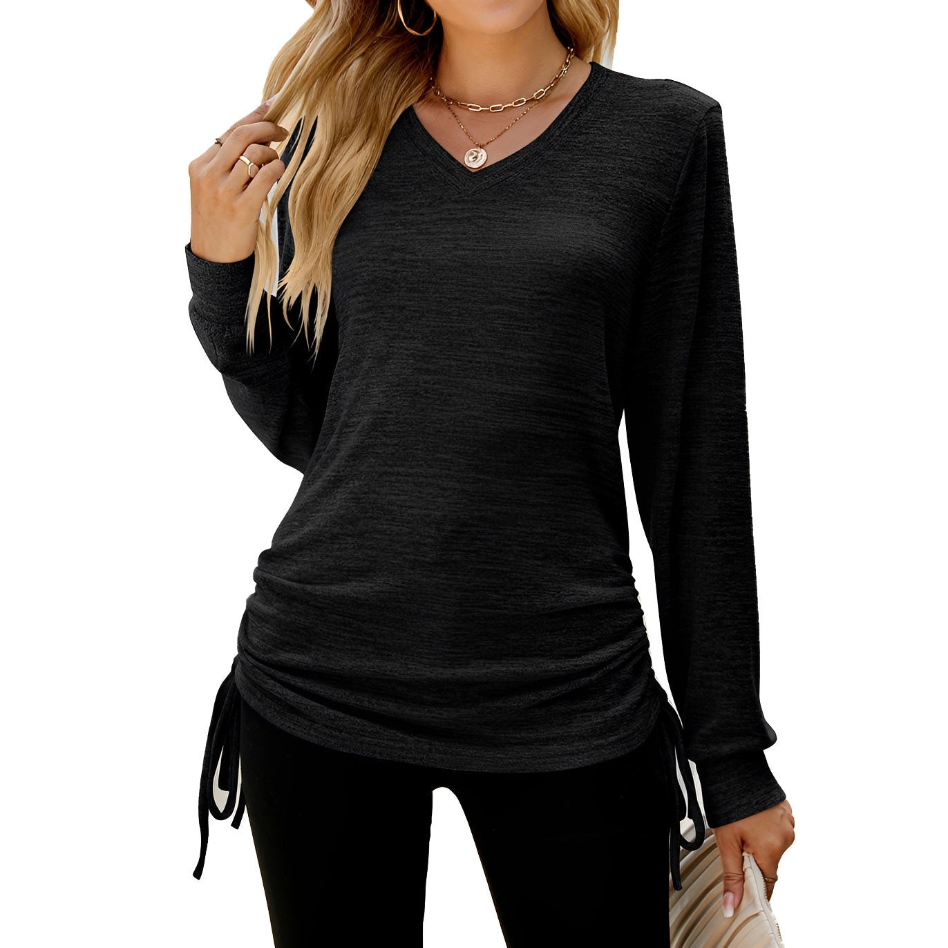 Ellaine - Elegantes V-Ausschnitt-Top für Damen