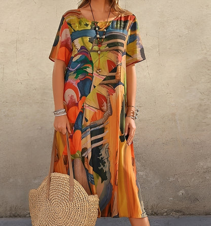 Alexa - Kleid mit schickem Print und weitem Schnitt für Damen