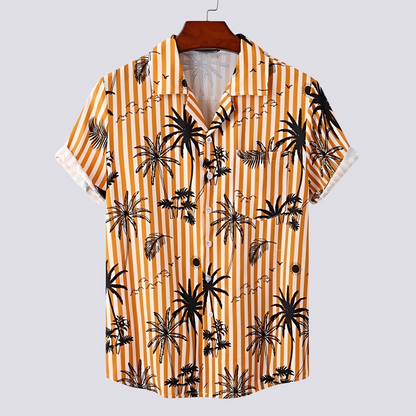 Ronan - Elegantes Herrenhemd mit hawaiianischem Muster