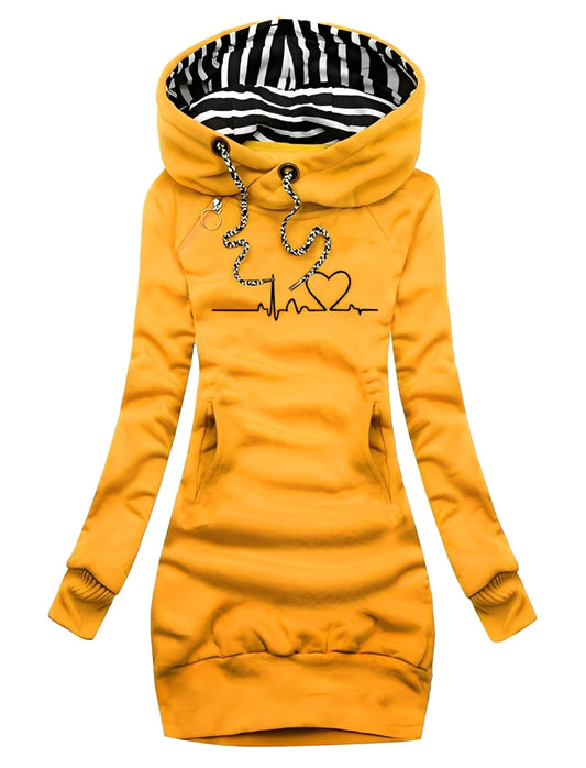 Jaidyn - Elegantes Kapuzen-Sweaterkleid für Damen