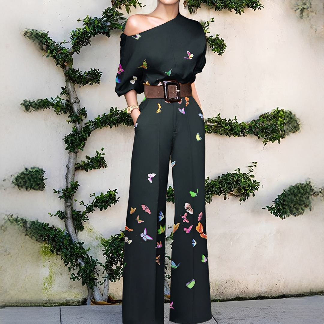 Chandrine - Asymmetrischer Jumpsuit mit weiten Beinen für Damen