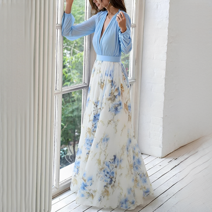 Mitchellie - Elegantes Kleid mit V-Ausschnitt für Damen