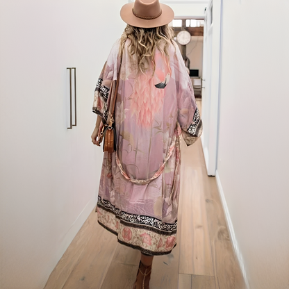 Barbarra - Elegantes langes Kleid mit Blumenmuster für Damen