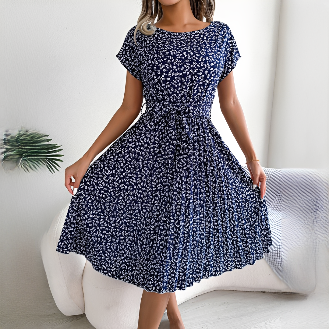 Lyka - Elegantes Sommerkleid mit kurzen Ärmeln für Damen
